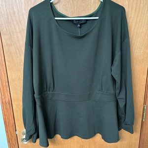ELOQUII long sleeve peplum top size 20